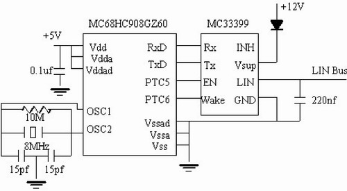 LIN总线主节点电路原理图