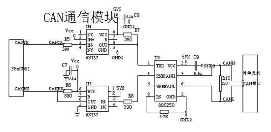 CAN通信模塊硬件設(shè)計(jì)電路圖