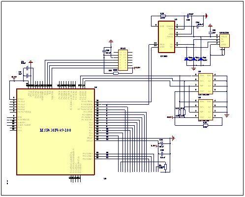 MSP430F449 接口原理圖