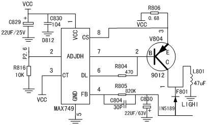 MAX749工作電路設(shè)計