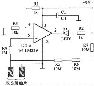 单金属片触摸开关和电阻桥触摸开关原理及电路