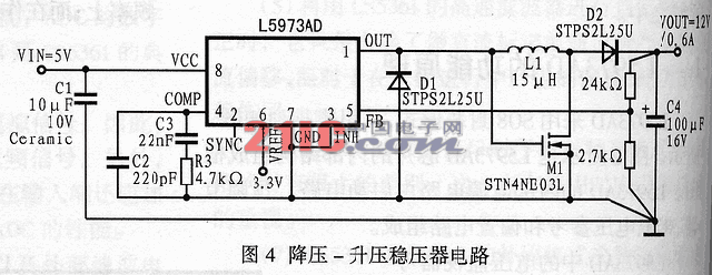 多用途步降開關(guān)穩(wěn)壓器L5973AD及其應(yīng)用