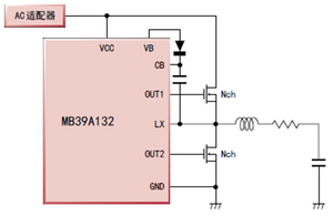 图3 MB39A132的简单框图（Nch/Nch）