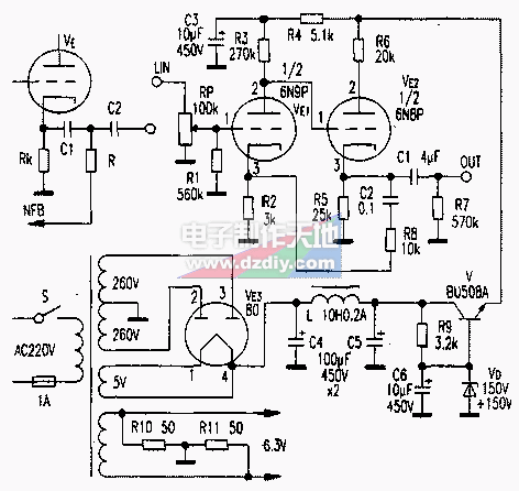 用高μ管制作膽前級(jí)放大器