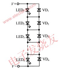 帶并聯齊納二極管串聯連接形式 www.elecfans.com