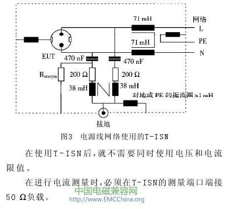 电源线网络使用的T-ISN