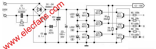 1W大功率發(fā)光二極管的實(shí)用驅(qū)動(dòng)電源 www.elecfans.com