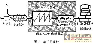 表面涂覆聚异丁稀薄膜差动结构的SAW传感器对分离后的有机气体成分进行定量检测