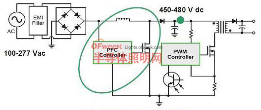 有源PFC的應(yīng)用電路示意圖