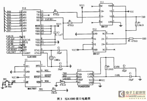 CAN总线接口电路