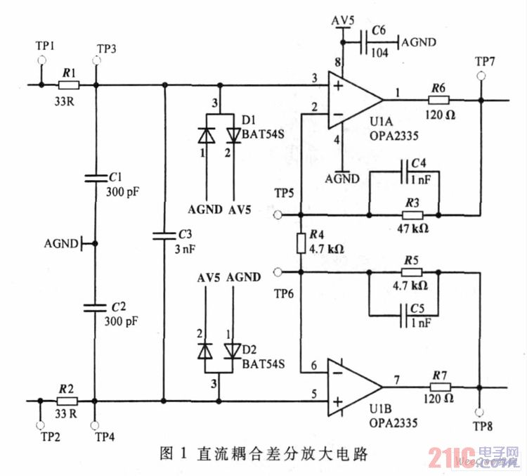 直流耦合差分放大电路