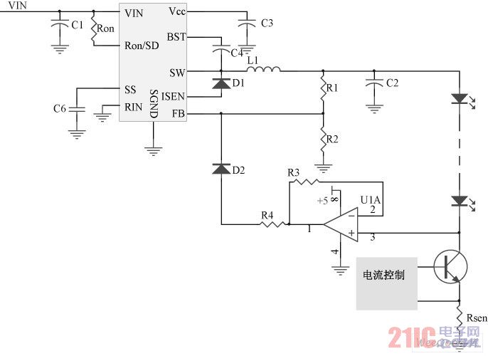 使用LM5010 搭建的可变降压电路