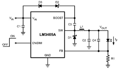 LM3405典型应用原理图