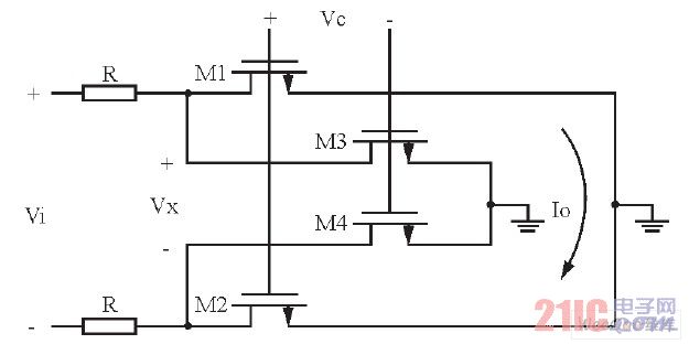 改进型R-MOS可变电阻原理图