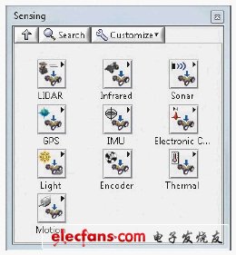  LabVIEW Robotics 2010模塊提供了一系列傳感器驅(qū)動,，可方便地連接到任何您需要的傳感器,，以節(jié)省您寶貴的系統(tǒng)整合和驅(qū)動程序開發(fā)時間 