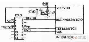 MSP430F2002單片機二線制換法