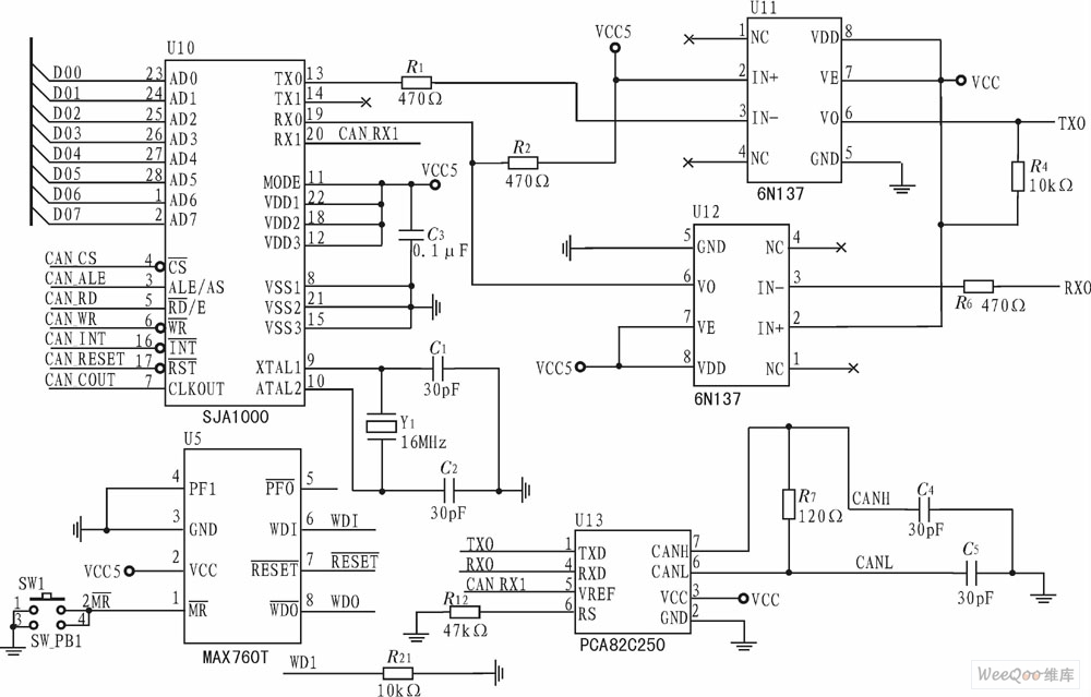 SJA1000接口電路