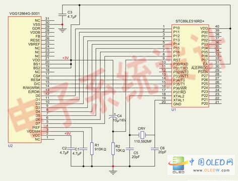 SSD1305 8080總線模式。