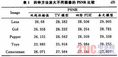 一種自適應(yīng)耦合TV和高階PDE的圖像放大模型