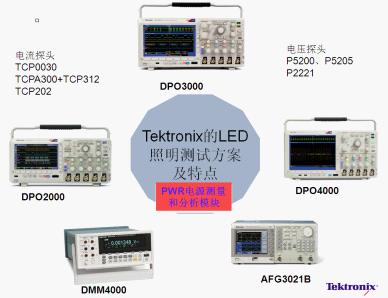 泰克專門針對LED照明應(yīng)用提供各種測試解決方案組合供客戶選擇