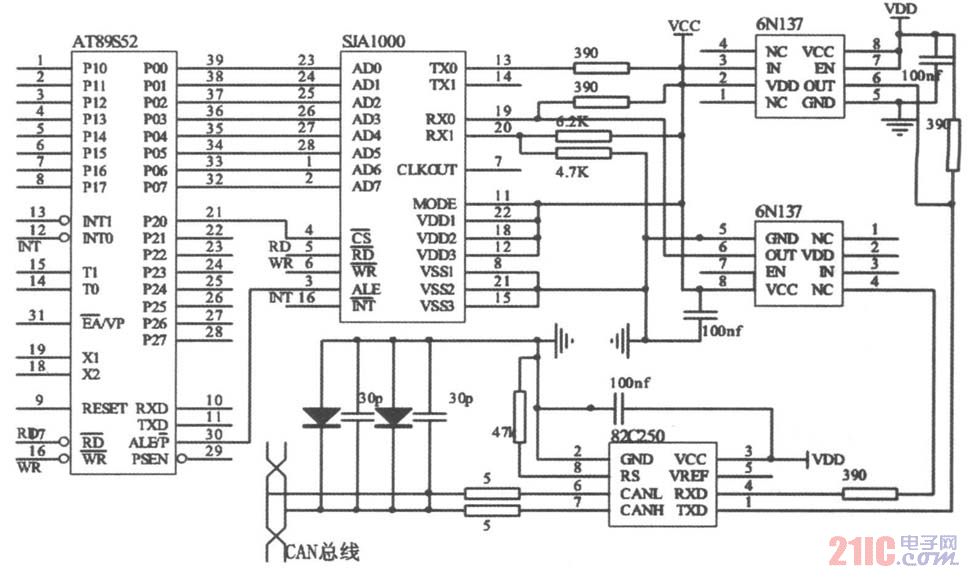  CAN總線接口電路