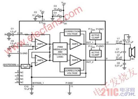 LM4680的应用框图 www.elecfans.com