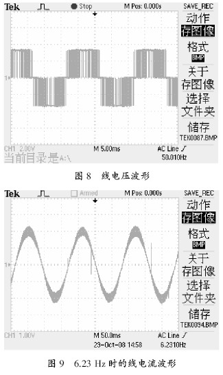 变频调速器输出线电压波形