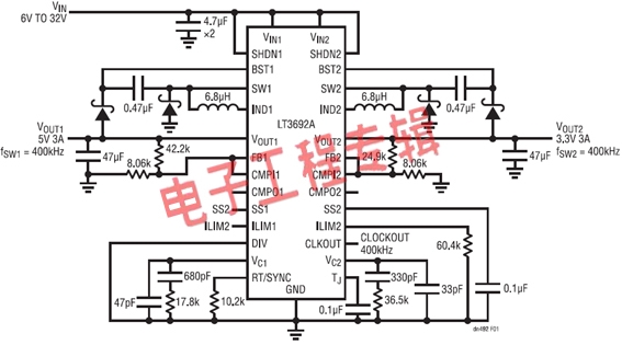 單片式穩(wěn)壓器LT3692A的設(shè)計要點(電子工程專輯)