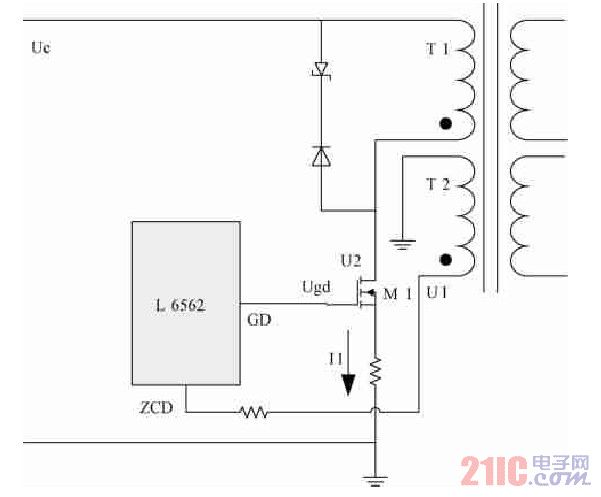 圖1 　實現零電壓開通電路的原理圖 