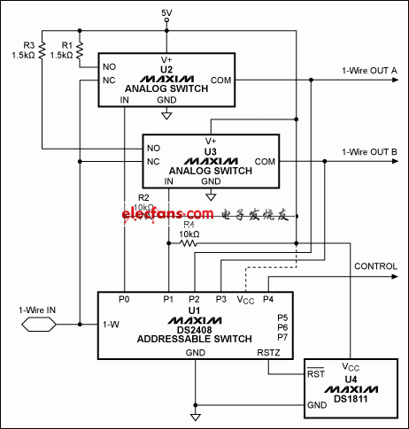 圖12. DS2409全面替代電路