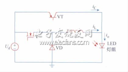 圖1 有源紋波補償BUCK 電路拓撲圖