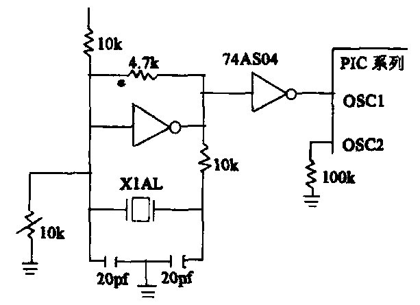 外部晶體振蕩電路