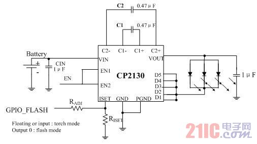 CP2130小电流闪光灯驱动方案