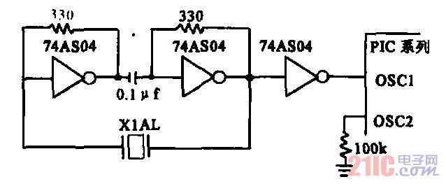 外部串行諧振振蕩電路