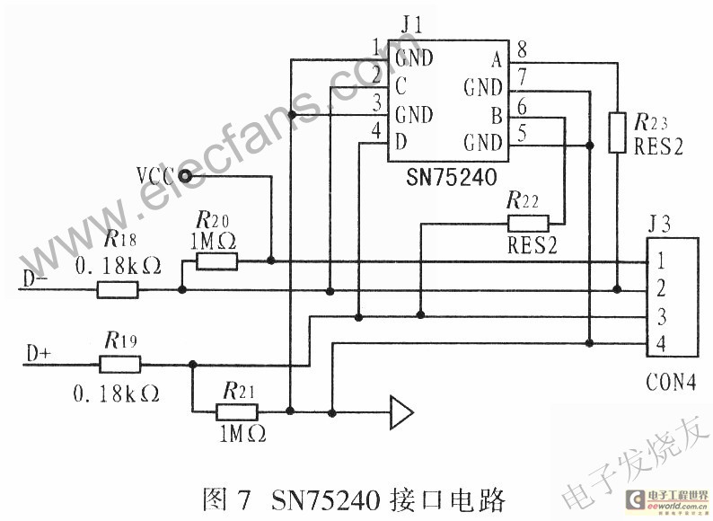 SN75240接口电路 www.elecfans.com