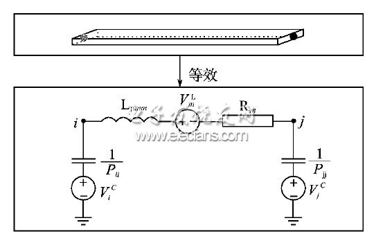 圖4　任意兩節點間的等效電路模型