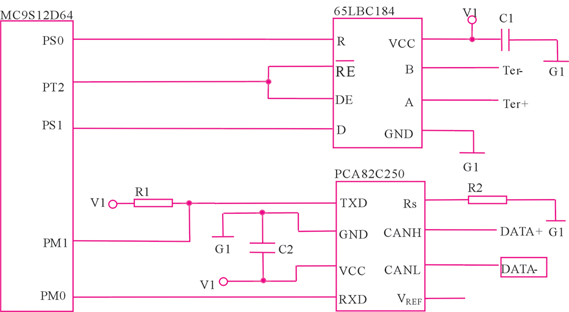 can和rs-485通信電路