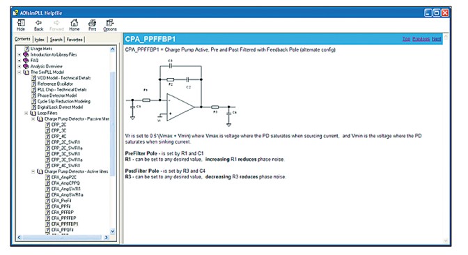 图9.ADlsimPLL中CPA_PPFFBP1滤波器设计的屏幕视图