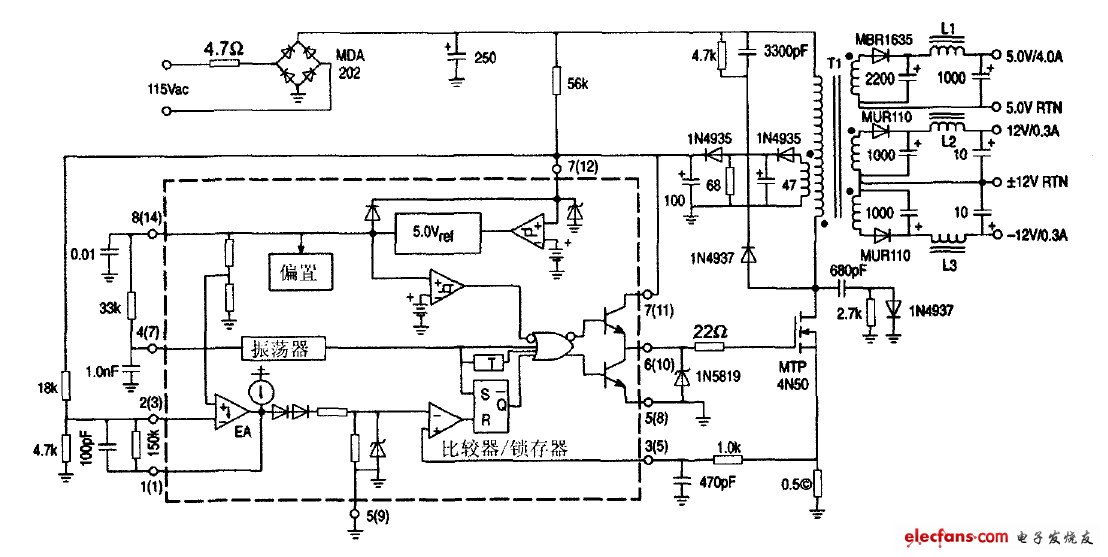 uc3845 构成的开关电源