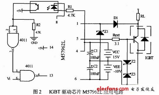 驱动芯片M57962L应用电路图