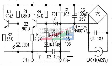 步步高无绳电话子机充电器电路图Battery Charger Repair