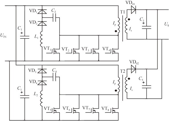 图5 两路单端反激并联电路结构