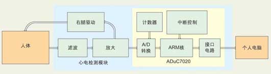 心电信号采集系统的基本架构