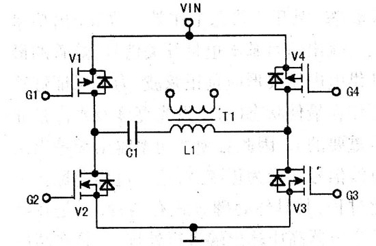 在低壓輸入端正弦化處理的功率驅動電路簡圖