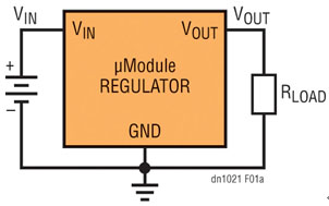 为产生正输出电压而配置的降压型μModule稳压器