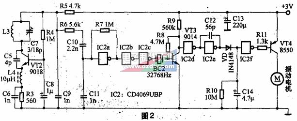 袖珍多用途无线遥控门铃---接收电路图Wireless doorbell