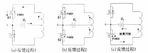 圖2：推挽逆變能量回饋等效電路
