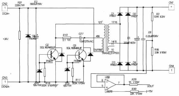 圖5：推挽DC-DC變換器主電路圖