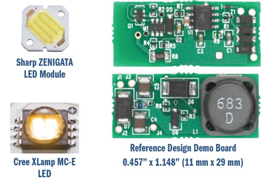 图7：降压-升压MR16灯用LED及参考设计演示板