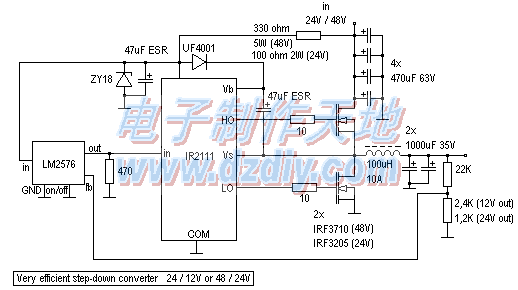 LM2567+IR2111做的同步整流降压电路